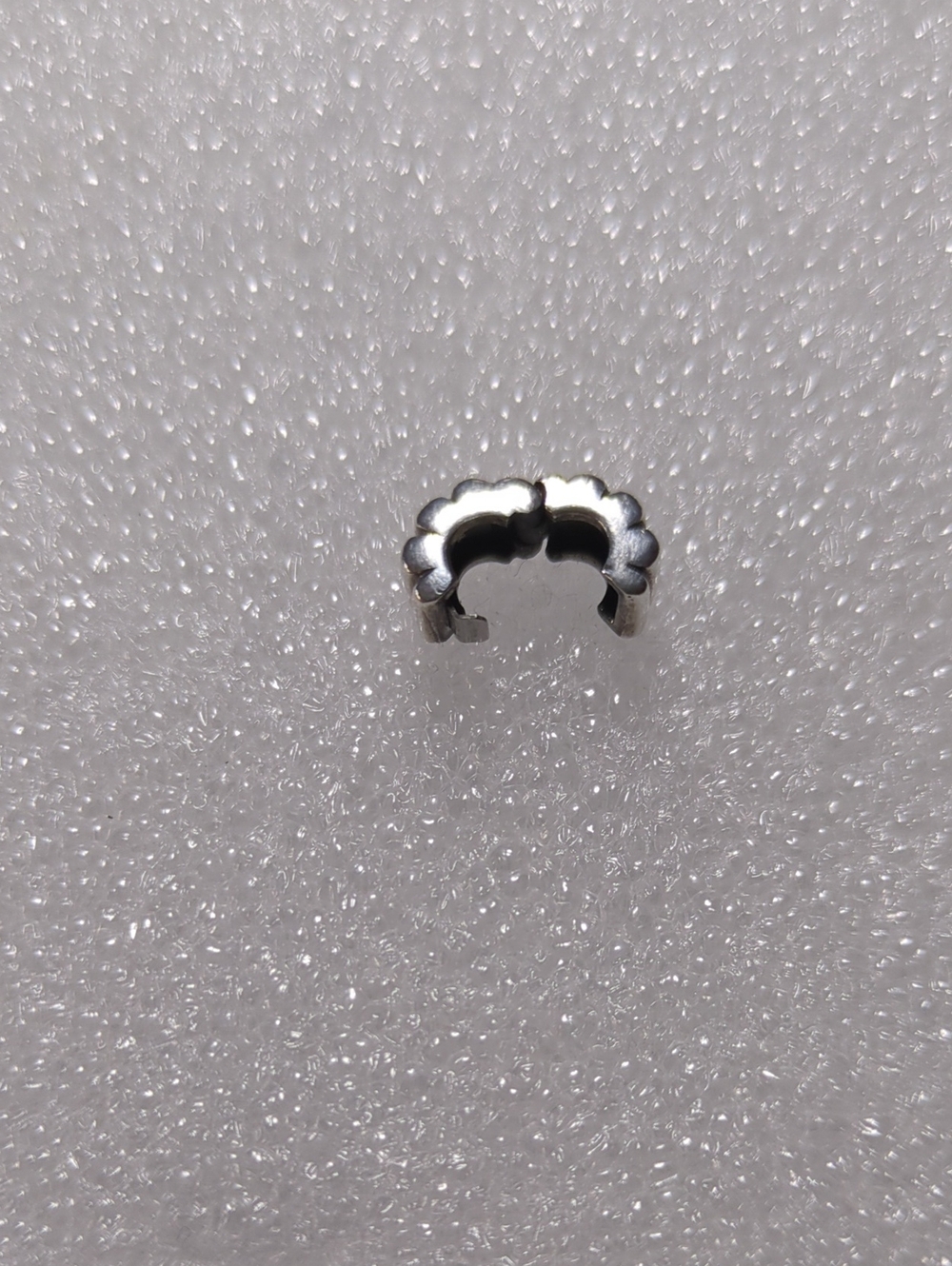 Pandora Sterling Silver Scalloped Clip Charm